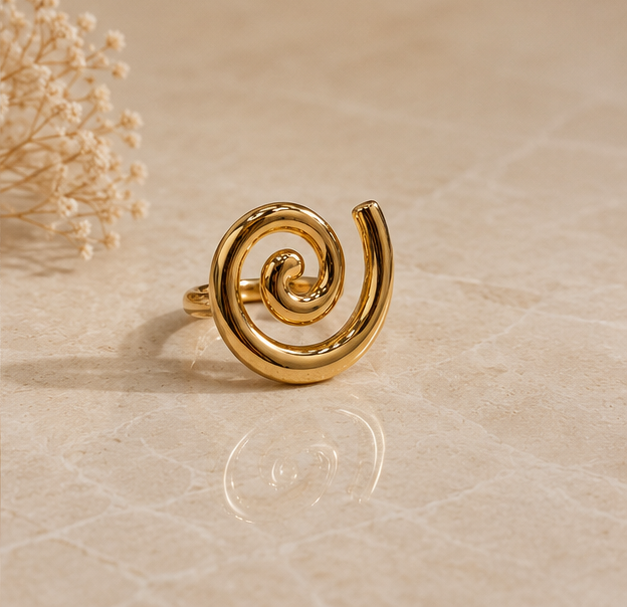 Contemporary Fluid Spiral Coil Ring | MPS & Co.