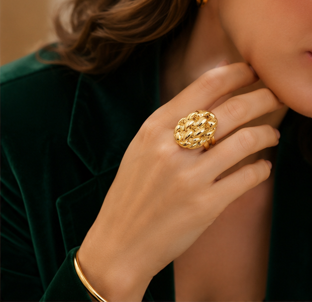 Chunky Woven Mesh Statement Ring | MPS & Co.