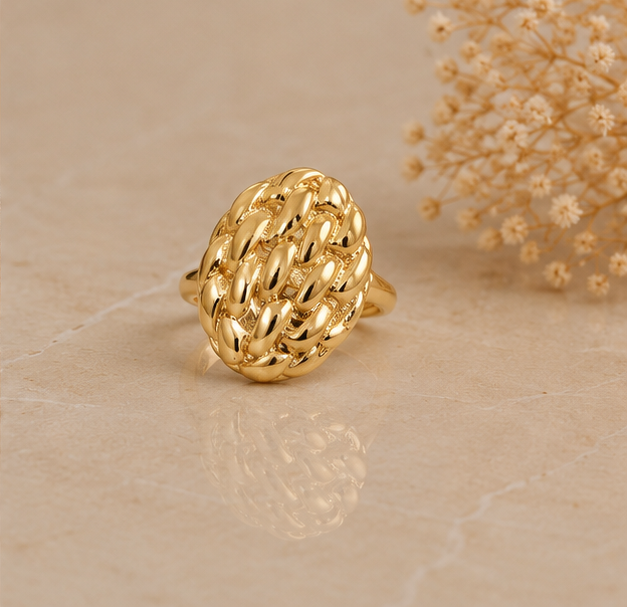 Chunky Woven Mesh Statement Ring | MPS & Co.