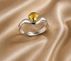 Two-Tone Scalloped Wave Shell Ring | MPS & Co.