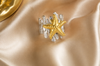 Two-Tone Textured Starfish Wide Band Ring | MPS & Co.