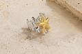 Two-Tone Textured Starfish Wide Band Ring | MPS & Co.