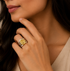 Two-Tone Spiral Nautilus Wave Ring | MPS & Co.