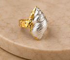 Two-Tone Sculpted Conch Shell Ring | MPS & Co.
