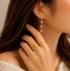 Celestial Star & Beaded Band Adjustable Ring | MPS & Co.
