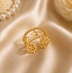Celestial Star & Beaded Band Adjustable Ring | MPS & Co.