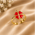 Classic Red Clover Enamel Ring | MPS & Co.