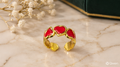 Textured Red Heart Band Ring | MPS & Co.
