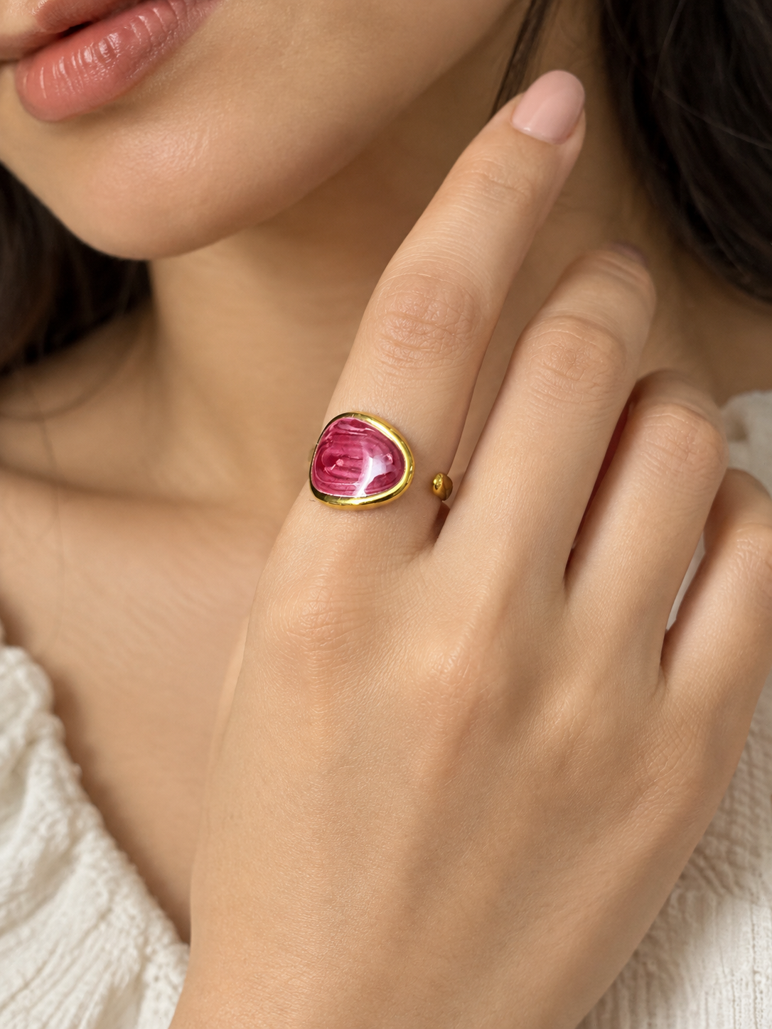 Raspberry Pink Gemstone Style Ring | MPS & Co.