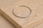 925 Silver Unisex Delicate Twisted Slip-On Bracelet | MPS &amp; Co.