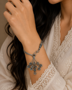 925 Silver Floral Charm Multi-Strand Bracelet | MPS & Co.