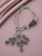 925 Silver Floral Charm Multi-Strand Bracelet | MPS & Co.