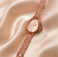 Rose Gold Oval Dial Mesh Watch | MPS & Co.