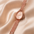 Rose Gold Oval Dial Mesh Watch | MPS & Co.