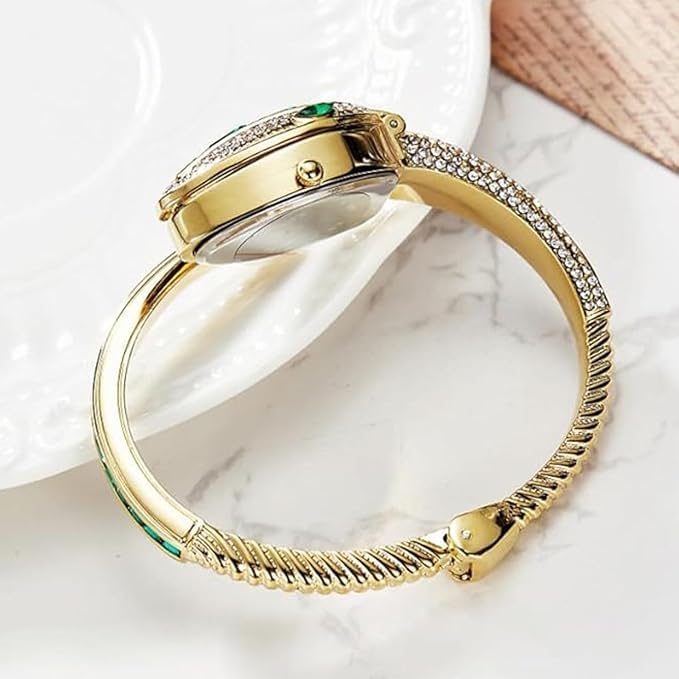 Luxury Green Crystal Serpent Watch Bracelet | MPS & Co.