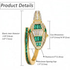 Luxury Green Crystal Serpent Watch Bracelet | MPS & Co.