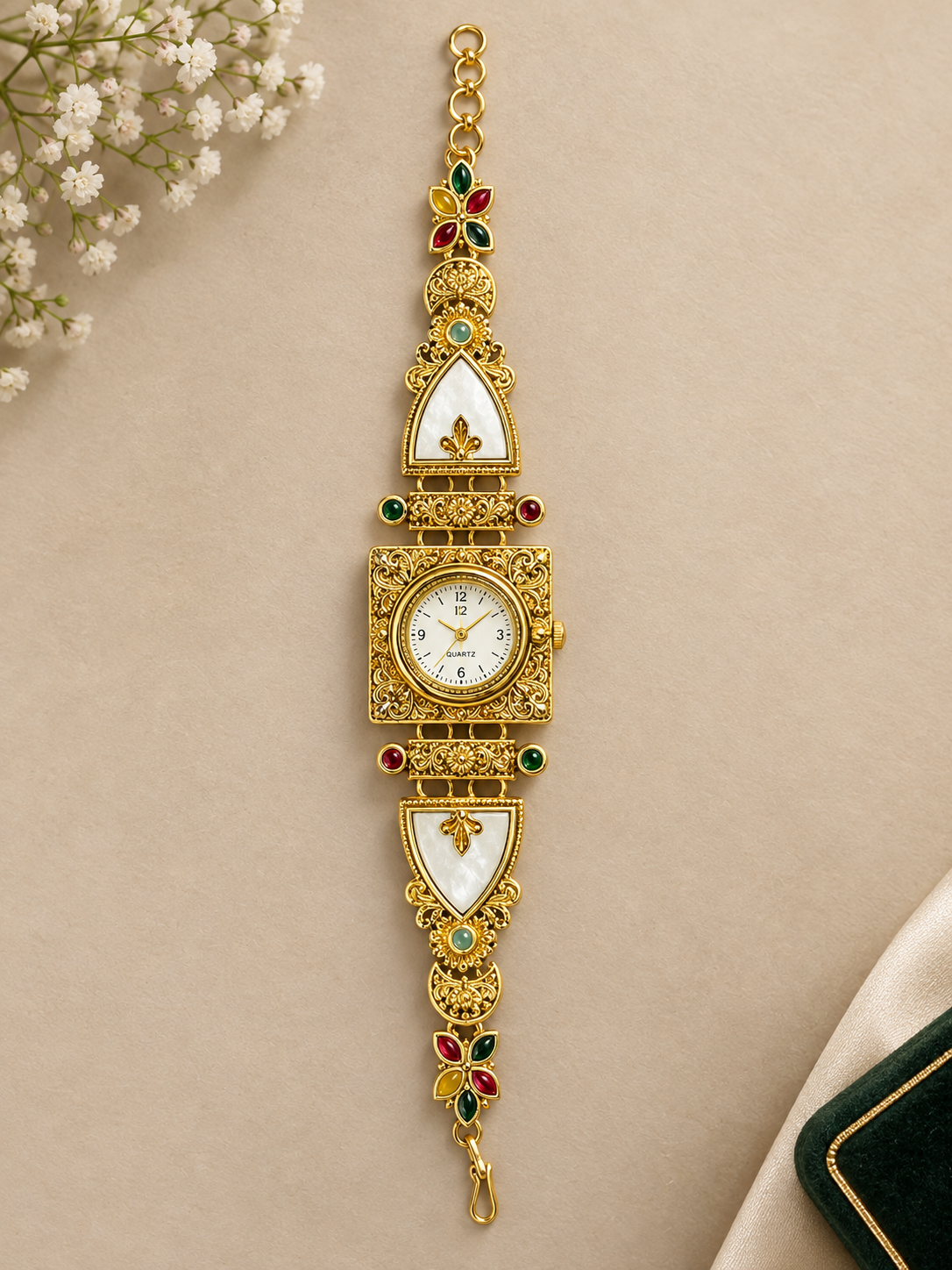 Mother-of-Pearl Inlay Shield Bracelet Watch | MPS & Co.