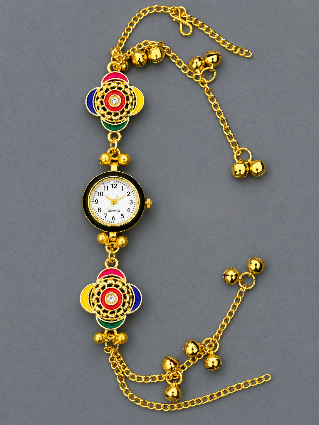 Meenakari Floral Charm Bracelet Watch | MPS & Co.