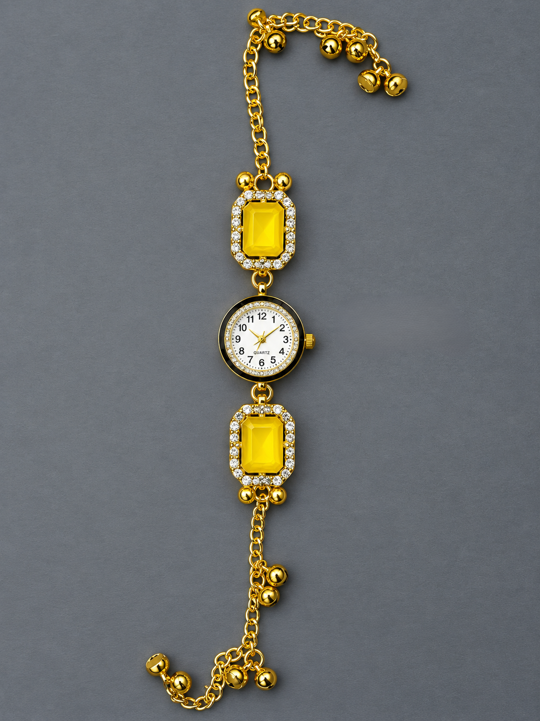 Yellow Gemstone Chain Bracelet Watch | MPS & Co.